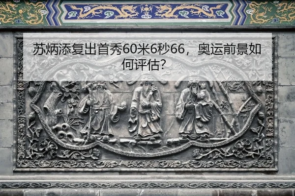 苏炳添复出首秀60米6秒66，奥运前景如何评估？